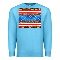Ocean Blue usa camouflage american flag Premium Sweatshirt - AdoDesignShop