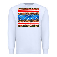 White usa camouflage american flag Premium Sweatshirt - AdoDesignShop