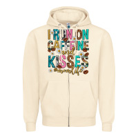 Sandshell i run on caffeine and kisses mothers day Zipper Hoodie - texasbilliewilder