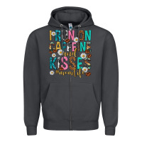 Smoke i run on caffeine and kisses mothers day Zipper Hoodie - texasbilliewilder
