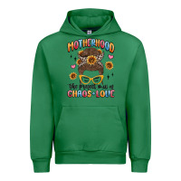 Emerald motherhood the perfect mix of chaos and love Urban Hoodie - MaliasSmallBusiness