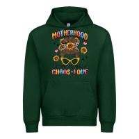 Forest Green motherhood the perfect mix of chaos and love Urban Hoodie - MaliasSmallBusiness