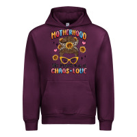 Mauve Wine motherhood the perfect mix of chaos and love Urban Hoodie - MaliasSmallBusiness