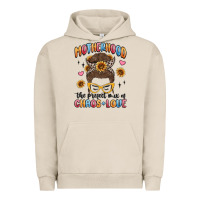Pigment French Oak motherhood the perfect mix of chaos and love Urban Hoodie - MaliasSmallBusiness
