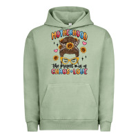 Pigment Oil Green motherhood the perfect mix of chaos and love Urban Hoodie - MaliasSmallBusiness