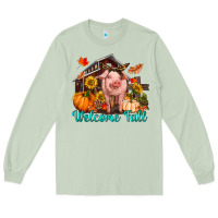 Matcha Welcome fall pig Long Sleeve Tee - RanaPortraitStore