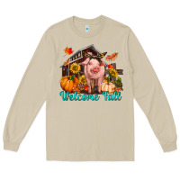 Mushroom Welcome fall pig Long Sleeve Tee - RanaPortraitStore