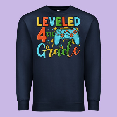 Leveled 4th Grade Premium Sweatshirt Designed By Jahusdesignshop
