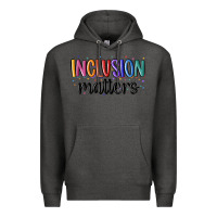 Charcoal Heather ınclusion matters Premium Hoodie - MaliasSmallBusiness