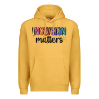 Mustard ınclusion matters Premium Hoodie - MaliasSmallBusiness
