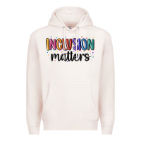 Pale Pink ınclusion matters Premium Hoodie - MaliasSmallBusiness