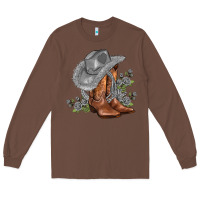 Chestnut gray cowgirl and roses Long Sleeve Tee - AdoDesignShop