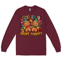 Burgundy teacher of smart cookies Long Sleeve Tee - Zillion Design Studio