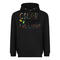 Black color outside the lines Heavyweight Hoodie - CowhideDigitalArt
