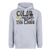 Heather Grey color outside the lines Heavyweight Hoodie - CowhideDigitalArt
