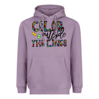 Lavender color outside the lines Heavyweight Hoodie - CowhideDigitalArt