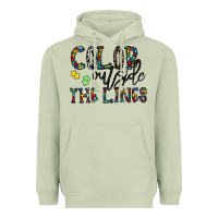 Matcha color outside the lines Heavyweight Hoodie - CowhideDigitalArt
