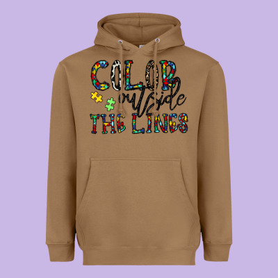 Color Outside The Lines Heavyweight Hoodie Designed By Cowhidedigitalart