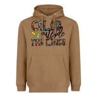 Toasted Coconut color outside the lines Heavyweight Hoodie - CowhideDigitalArt