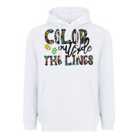 White color outside the lines Heavyweight Hoodie - CowhideDigitalArt
