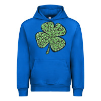 Cobalt leopard shamrock Urban Hoodie - MaliasSmallBusiness