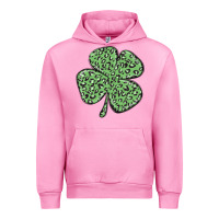 Fuchsia Pink leopard shamrock Urban Hoodie - MaliasSmallBusiness