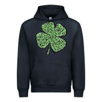 Navy leopard shamrock Urban Hoodie - MaliasSmallBusiness