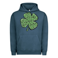 Pigment Midnight Navy leopard shamrock Urban Hoodie - MaliasSmallBusiness