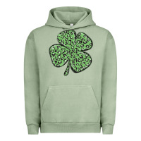 Pigment Oil Green leopard shamrock Urban Hoodie - MaliasSmallBusiness