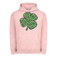 Pigment Salmon leopard shamrock Urban Hoodie - MaliasSmallBusiness