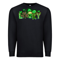 Black lucky st patrick s day Premium Sweatshirt - Artiststas