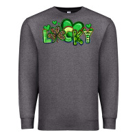 Charcoal Heather lucky st patrick s day Premium Sweatshirt - Artiststas