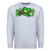 Heather Grey lucky st patrick s day Premium Sweatshirt - Artiststas