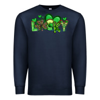 Navy lucky st patrick s day Premium Sweatshirt - Artiststas