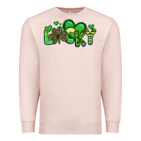 Pale Pink lucky st patrick s day Premium Sweatshirt - Artiststas
