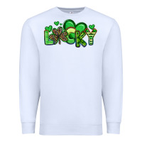 White lucky st patrick s day Premium Sweatshirt - Artiststas