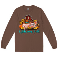 Chestnut Welcome fall pigs Long Sleeve Tee - RanaPortraitStore