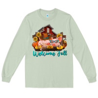 Matcha Welcome fall pigs Long Sleeve Tee - RanaPortraitStore