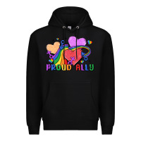 Black proud ally Premium Hoodie - MaliasSmallBusiness