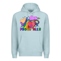 Blue Mist proud ally Premium Hoodie - MaliasSmallBusiness