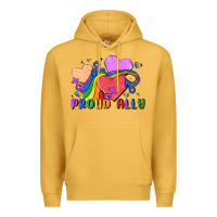 Mustard proud ally Premium Hoodie - MaliasSmallBusiness