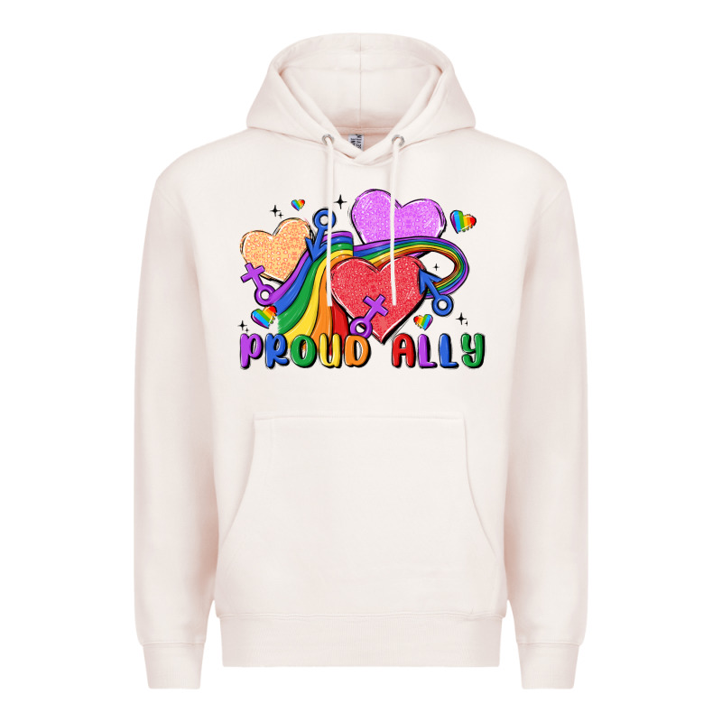 Proud Ally Premium Hoodie by MaliasSmallBusiness | Teevron