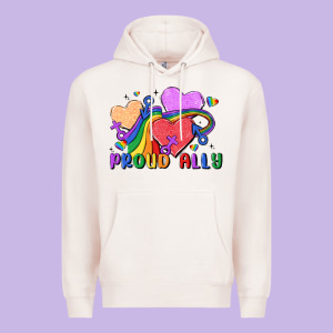 Proud Ally Premium Hoodie Designed By Maliassmallbusiness