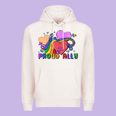 Proud Ally Premium Hoodie Designed By Maliassmallbusiness