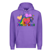Purple proud ally Premium Hoodie - MaliasSmallBusiness