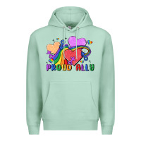 Seafoam proud ally Premium Hoodie - MaliasSmallBusiness