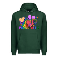 Sports Green proud ally Premium Hoodie - MaliasSmallBusiness