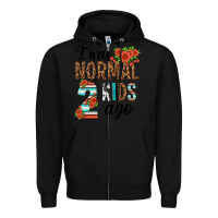 Black i was normal two kids ago Zipper Hoodie - texasbilliewilder
