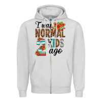Dove Grey i was normal two kids ago Zipper Hoodie - texasbilliewilder