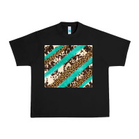 Black turquoise glitter leopard and cowhide Urban Heavy Tee - Artiststas